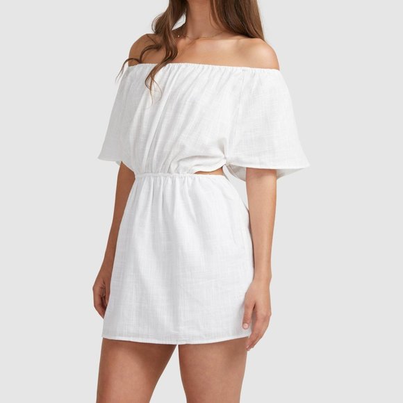 Billabong Dresses & Skirts - Billabong x Steph Claire Smith Pure White Mini Dress Size Eco-Conscious Fabric
